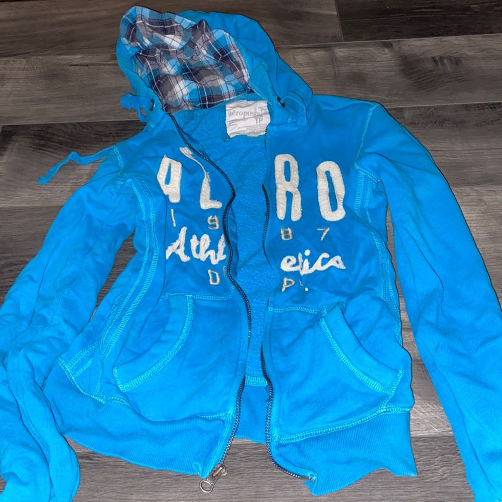 Blue hoodie